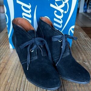 Lucky Brand Black Lace Up Boots